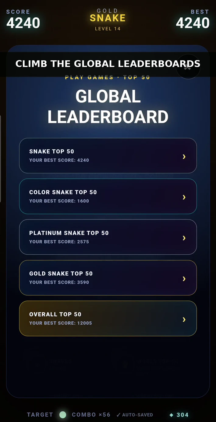 Optional World Top 50 — Gold Snake